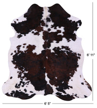 Thumbnail for Tricolor Natural Cowhide Rug - Large 6'11