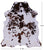 Brown & White Natural Cowhide Rug - Large 6'6"H x 5'10"W