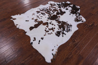 Thumbnail for Brown & White Natural Cowhide Rug - Large 6'6