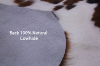 Thumbnail for Brown & White Natural Cowhide Rug - Large 6'6