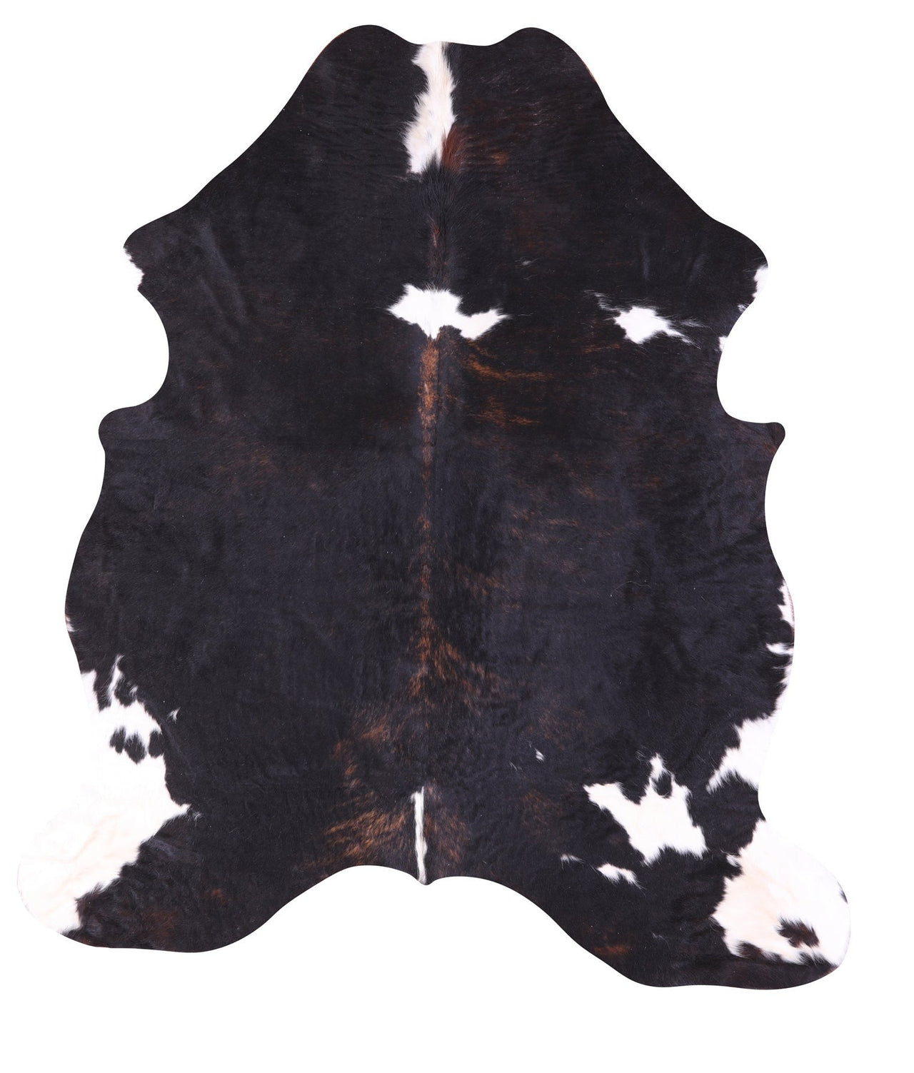 Black & White Natural Cowhide Rug - Small 6'3"H x 5'5"W