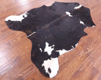 Thumbnail for Black & White Natural Cowhide Rug - Small 6'3