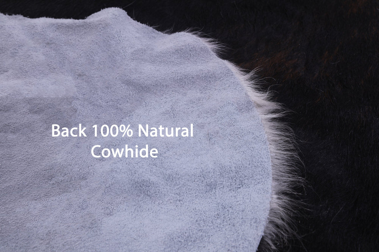 Black & White Natural Cowhide Rug - Small 6'3"H x 5'5"W