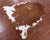 Brown & White Natural Cowhide Rug - Small 5'7"H x 5'8"W
