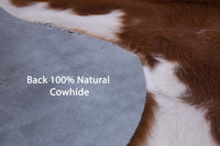 Thumbnail for Brown & White Natural Cowhide Rug - Small 5'7