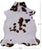 Brown & White Natural Cowhide Rug - Medium 5'11"H x 5'3"W