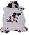 Brown & White Natural Cowhide Rug - Medium 5'11"H x 5'3"W