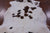 Brown & White Natural Cowhide Rug - Medium 5'11"H x 5'3"W