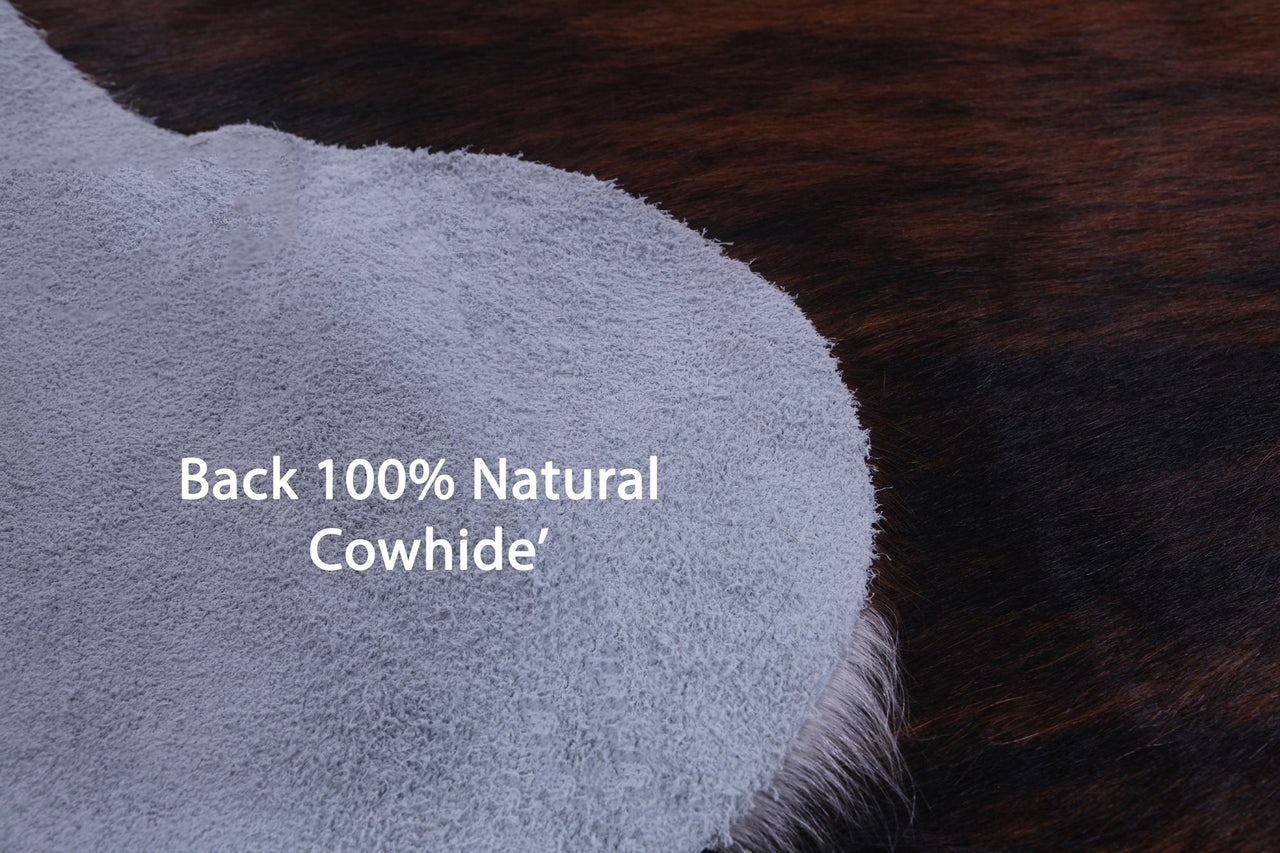 Brindle Natural Cowhide Rug - Medium 5'10"H x 5'7"W