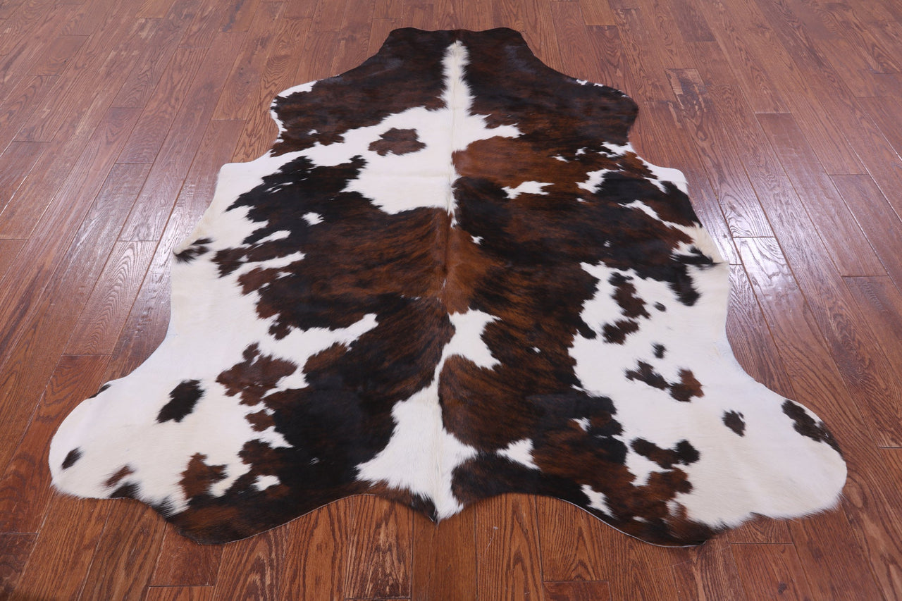 Tricolor Natural Cowhide Rug - Large 6'8"H x 5'10"W