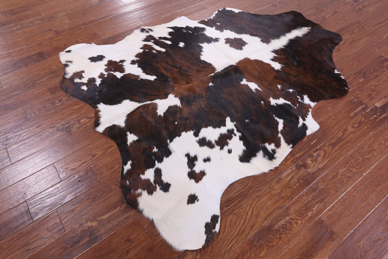 Tricolor Natural Cowhide Rug - Large 6'8"H x 5'10"W