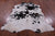 Black & White Natural Cowhide Rug - Large 7'1"H x 5'8"W