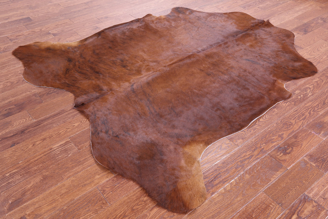 Brown Natural Cowhide Rug - Large 6'9"H x 6'3"W