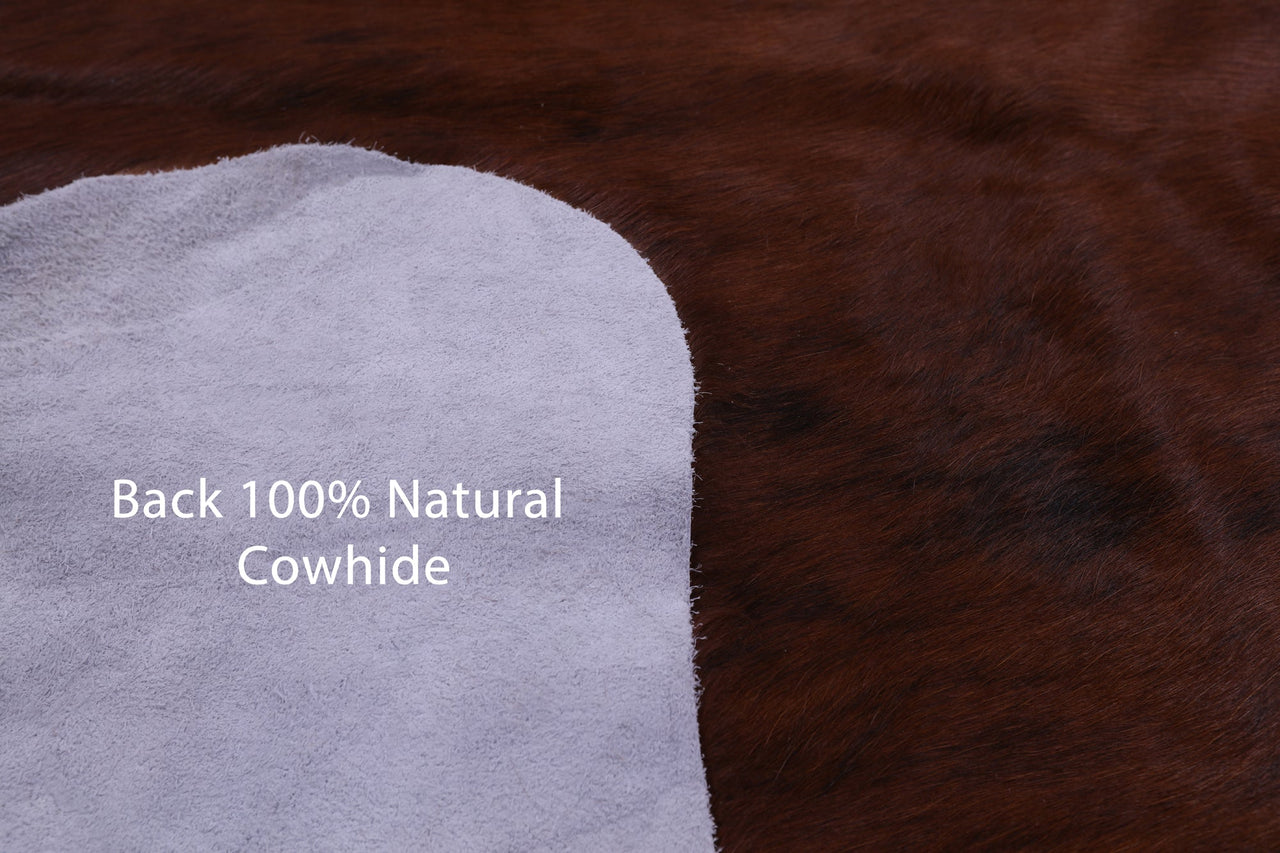 Brown Natural Cowhide Rug - Large 6'9"H x 6'3"W