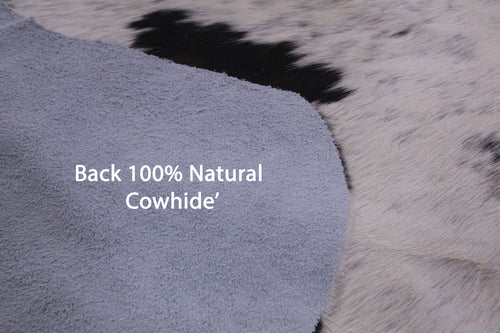 Salt & Pepper Natural Brown Cowhide Rug - Large 6'9