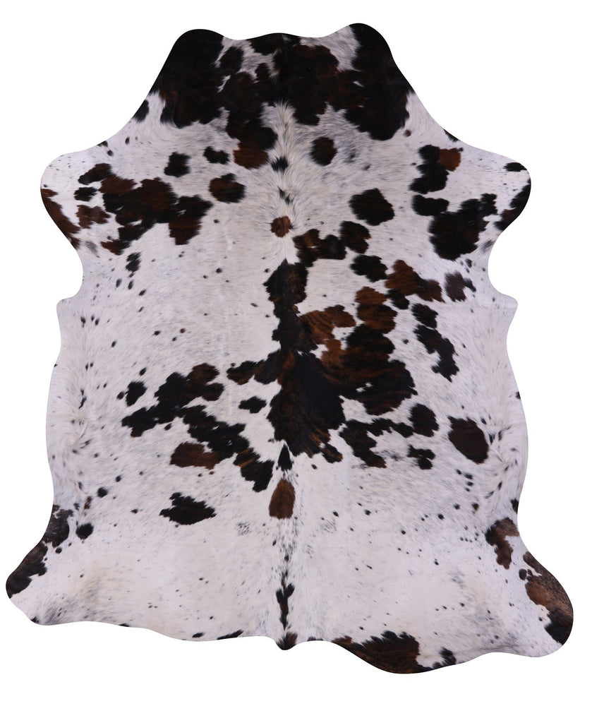 Salt & Pepper Natural Brown Cowhide Rug - Large 6'9"H x 6'1"W