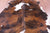 Brindle Natural Cowhide Rug - Large 6'9"H x 5'11"W