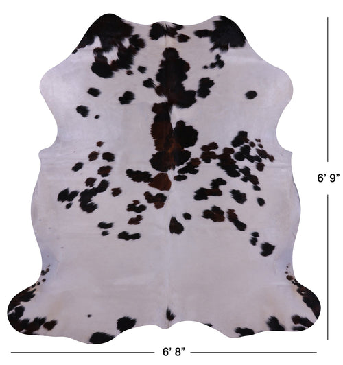 Tricolor Natural Cowhide Rug - Large 6'9