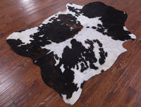 Thumbnail for Black & White Natural Cowhide Rug - XLarge 7'0