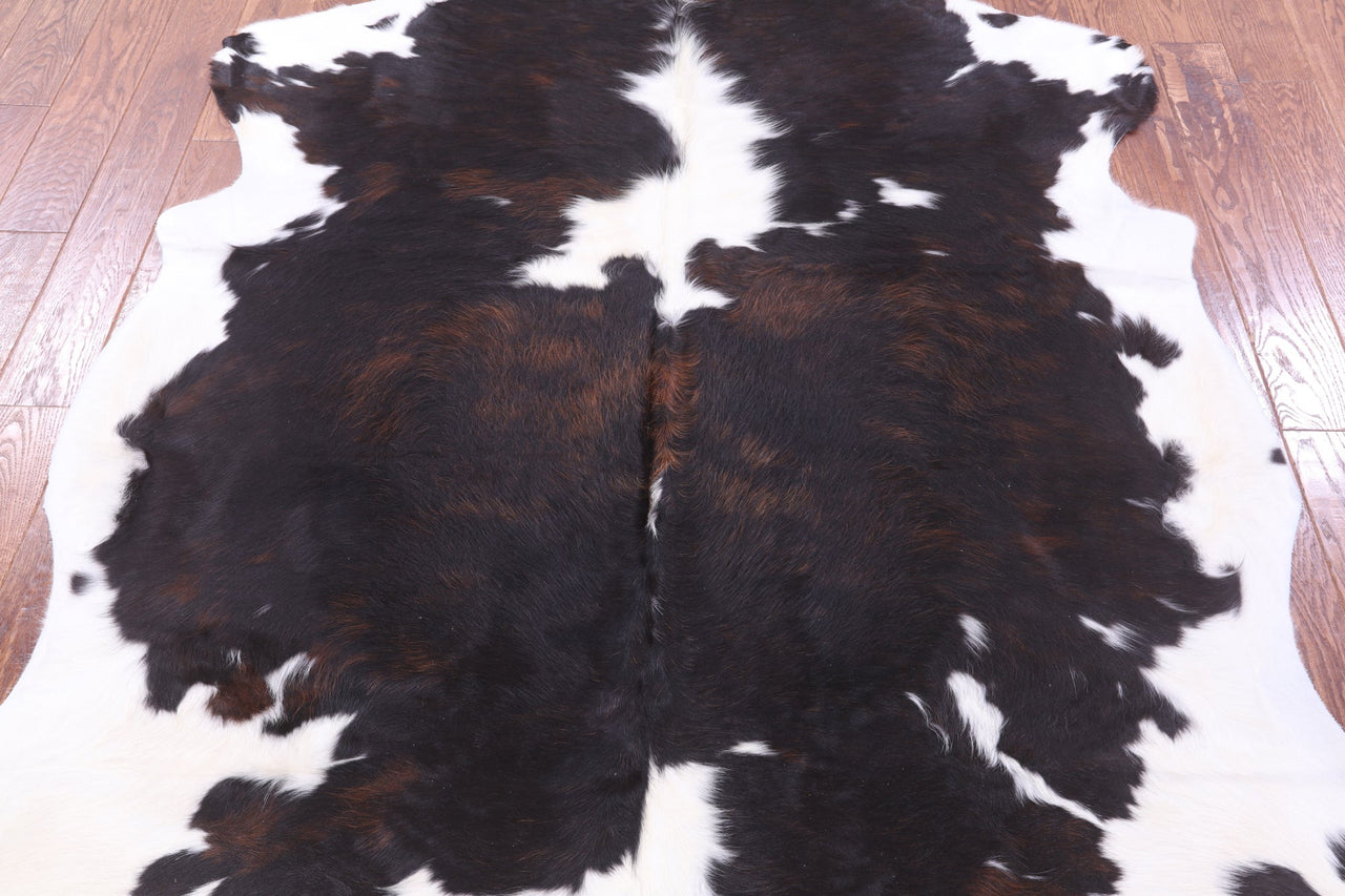 Tricolor Natural Cowhide Rug - Large 7'1"H x 6'7"W