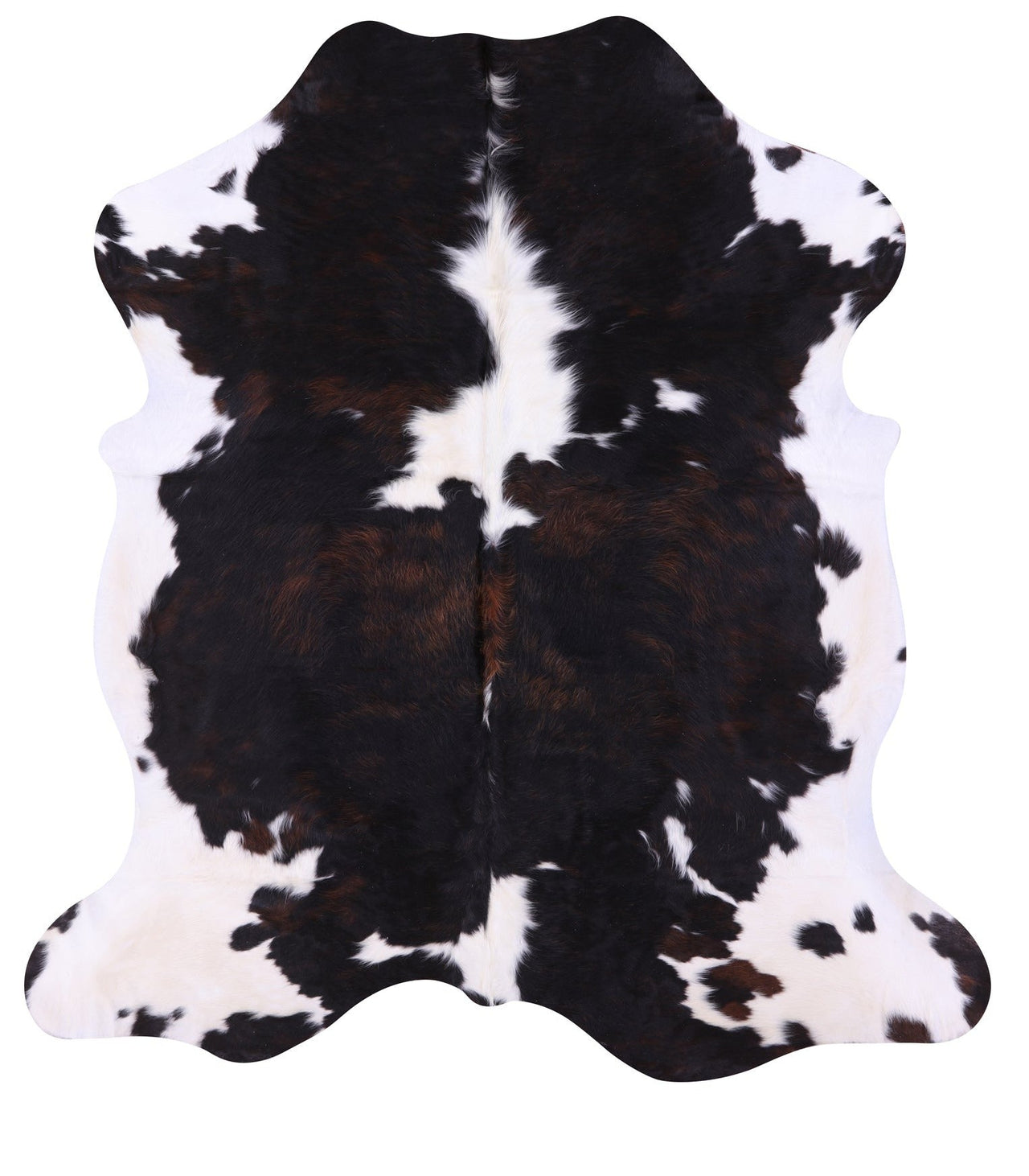 Tricolor Natural Cowhide Rug - Large 7'1"H x 6'7"W