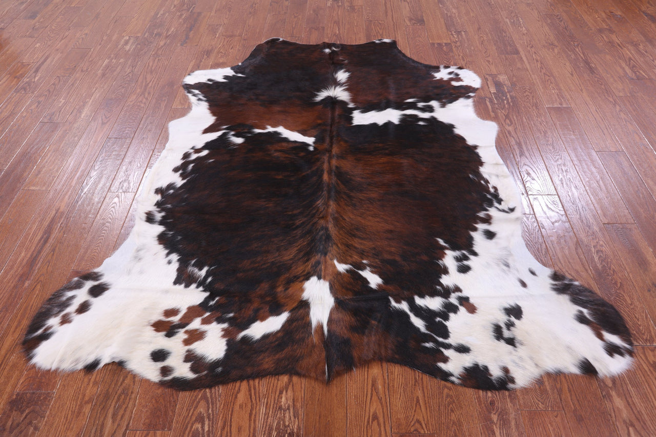 Tricolor Natural Cowhide Rug - Large 6'9"H x 6'7"W