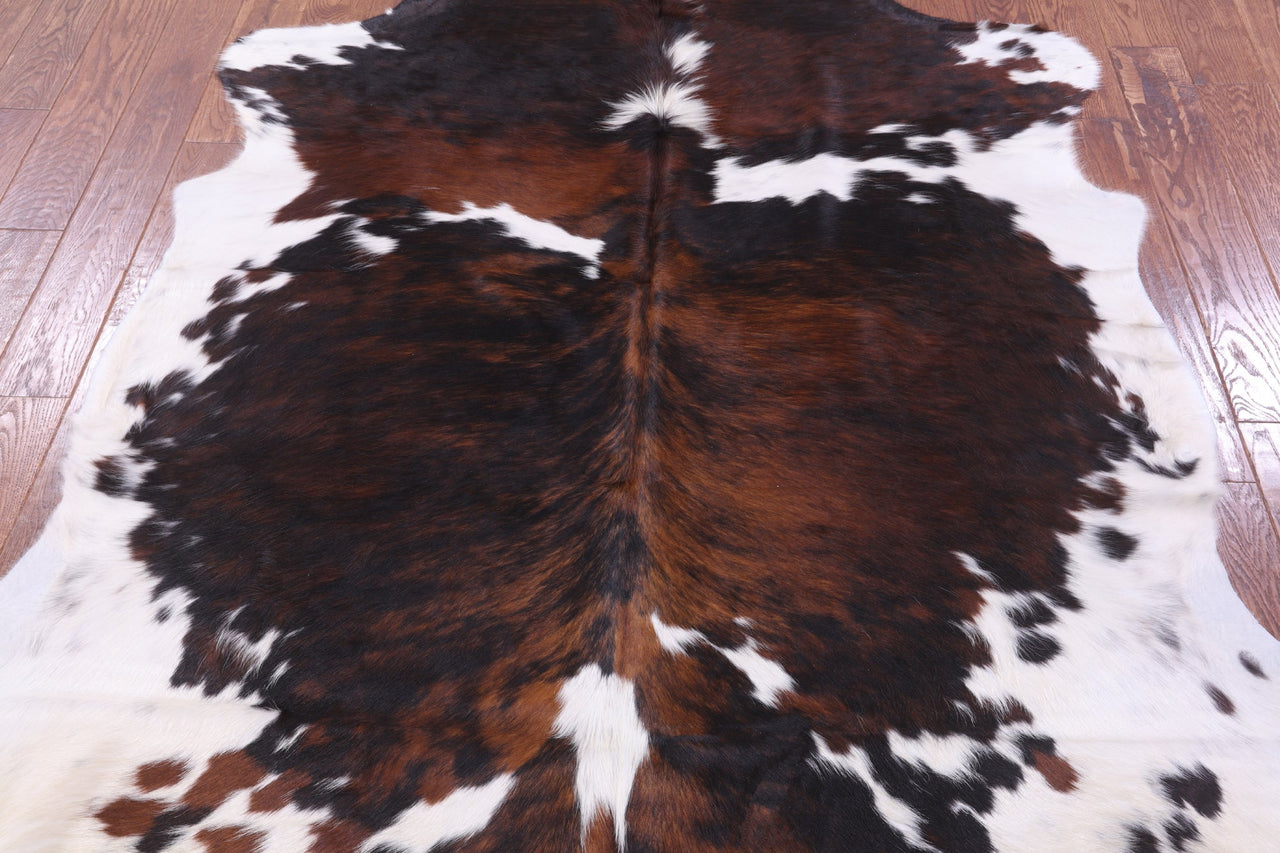 Tricolor Natural Cowhide Rug - Large 6'9"H x 6'7"W