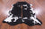 Black & White Natural Cowhide Rug - Large 6'11"H x 5'11"W