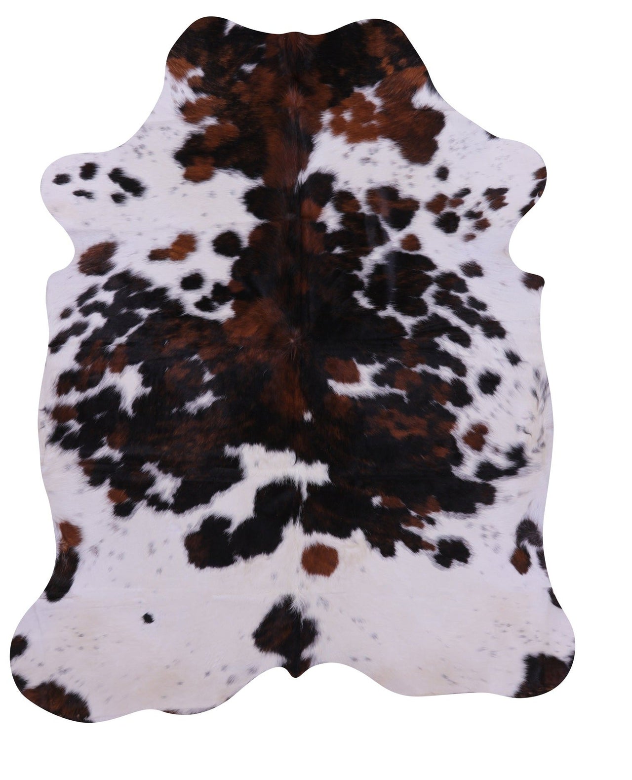 Tricolor Natural Cowhide Rug - Large 7'3"H x 6'0"W