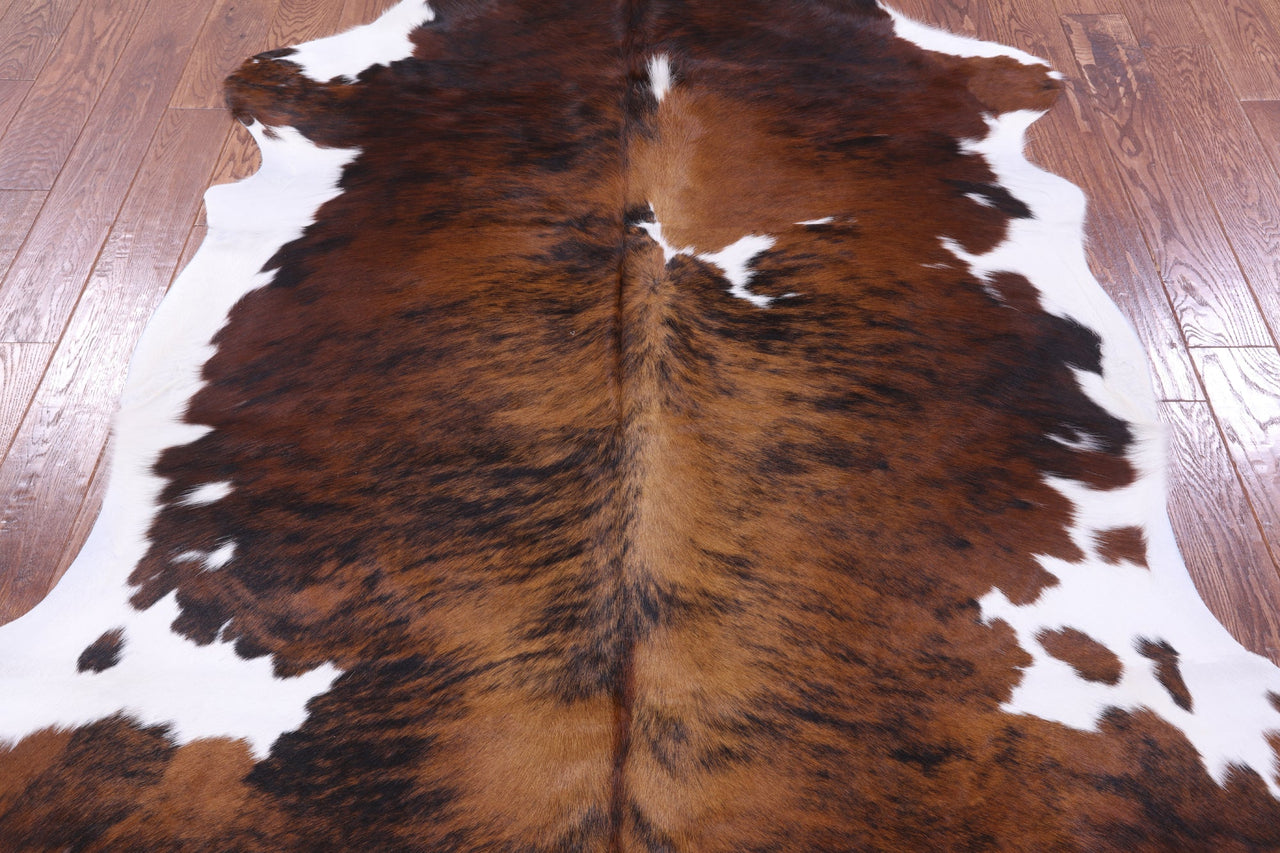 Tricolor Natural Cowhide Rug - Large 6'9"H x 5'10"W