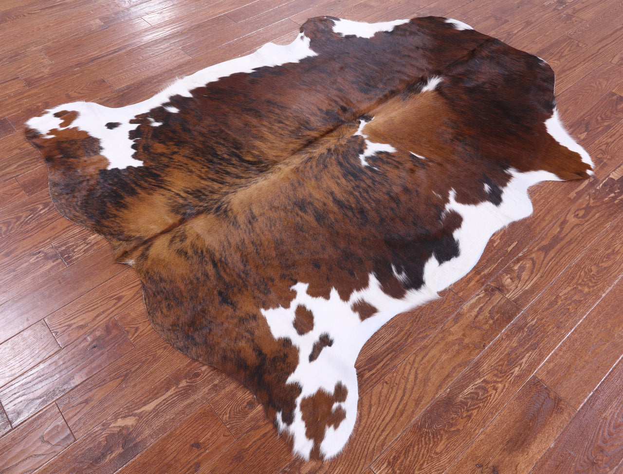 Tricolor Natural Cowhide Rug - Large 6'9"H x 5'10"W