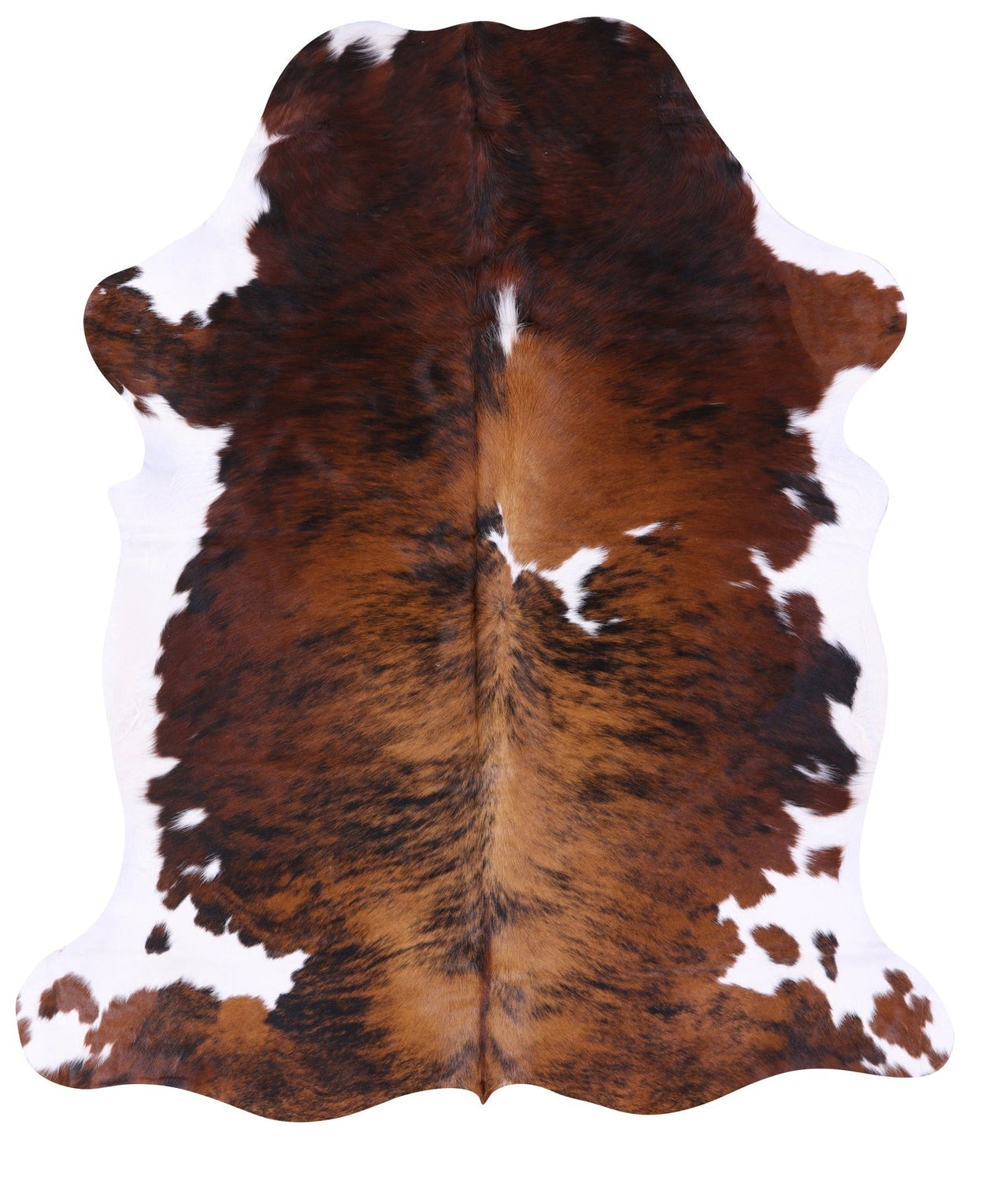 Tricolor Natural Cowhide Rug - Large 6'9"H x 5'10"W