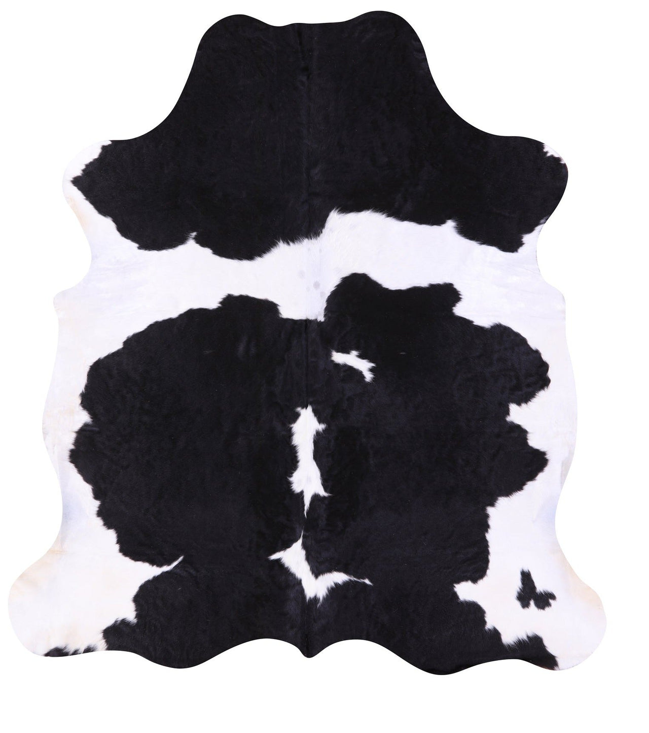 Black & White Natural Cowhide Rug - XLarge 7'0"H x 6'5"W