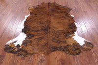 Thumbnail for Brindle Natural Cowhide Rug - Large 6'7