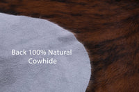 Thumbnail for Brindle Natural Cowhide Rug - Large 6'7