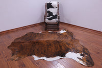 Thumbnail for Brindle Natural Cowhide Rug - Large 6'7